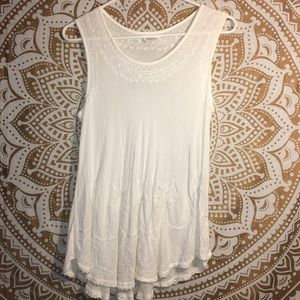 India Boutique Flowy White Shirt